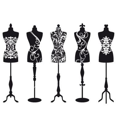 380x400 Vintage Fashion Mannequins Vector 1150390
