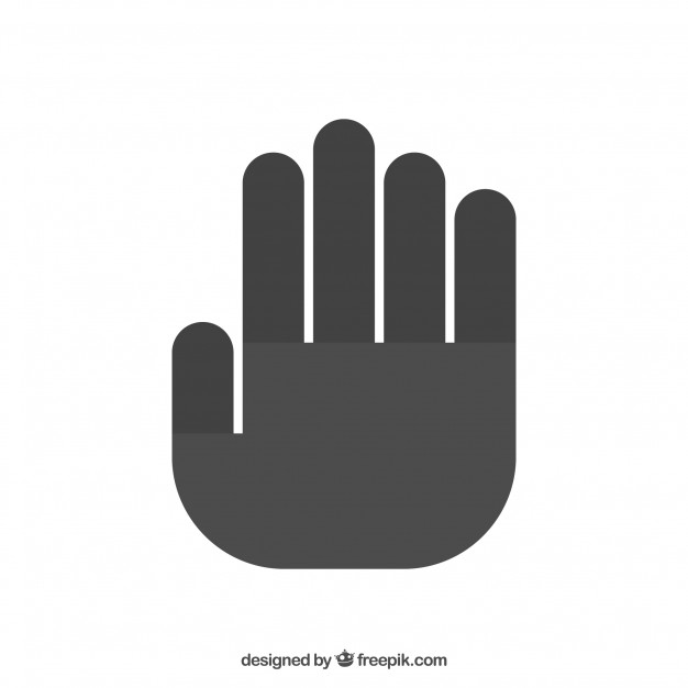 626x626 Stop Hand Silhouette Vector Free Download