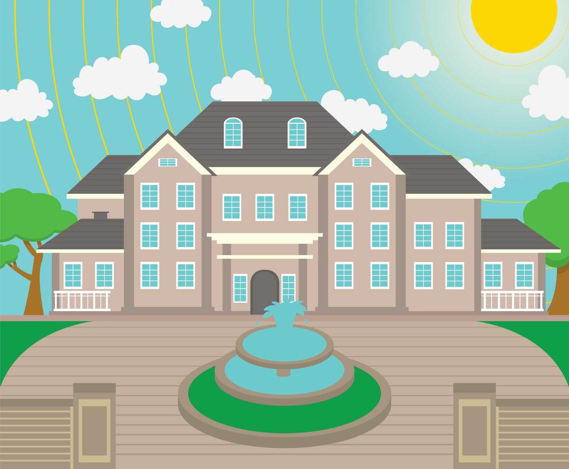 1136x936 Mansion Vector Illustration Vector Art Amp Graphics