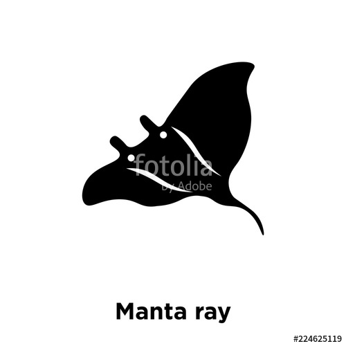 500x500 Manta Ray Icon Vector Isolated On White Background, Logo Concept