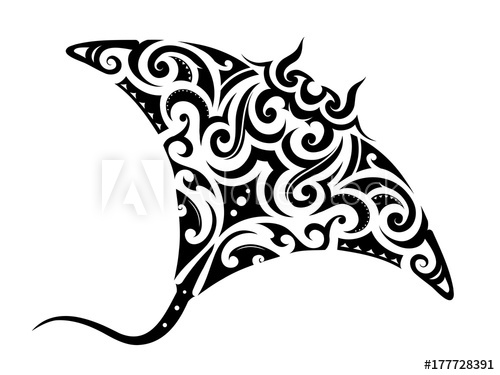 500x375 Maori Style Manta Ray Tattoo