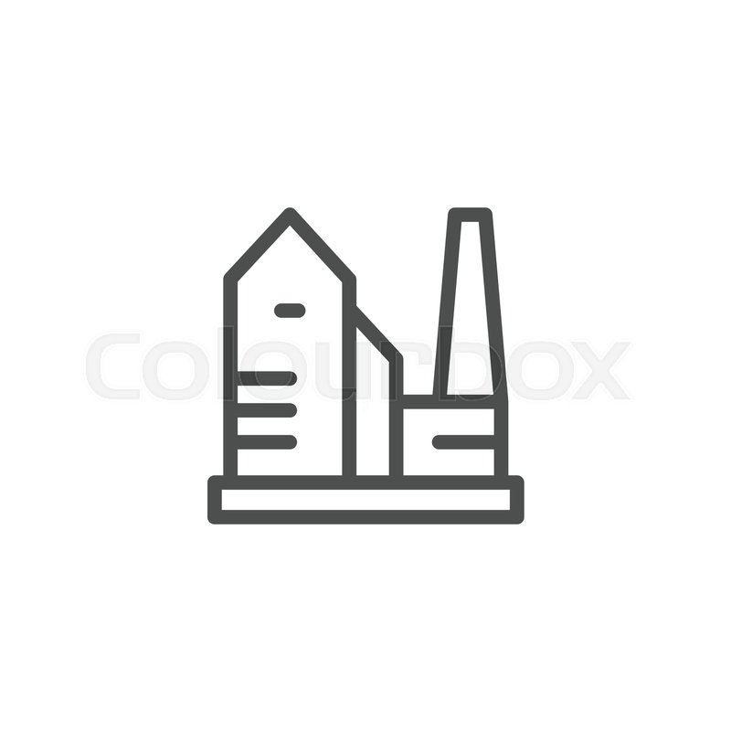 800x800 Industrial Manufacturing Line Icon Isolated On White. Vector