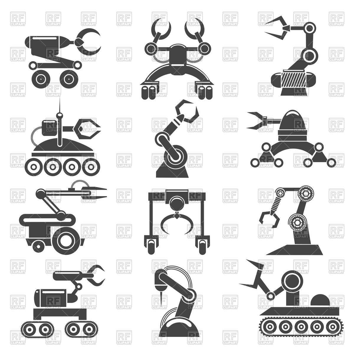1200x1200 Robot Arms Icons