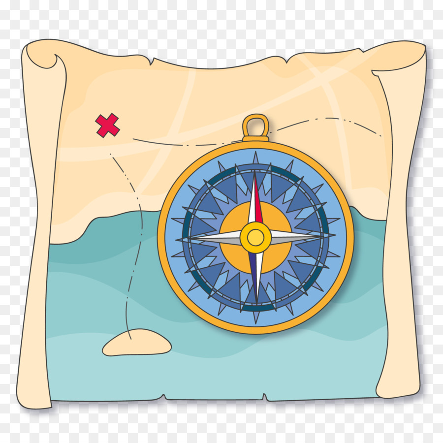 900x900 Treasure Map Compass