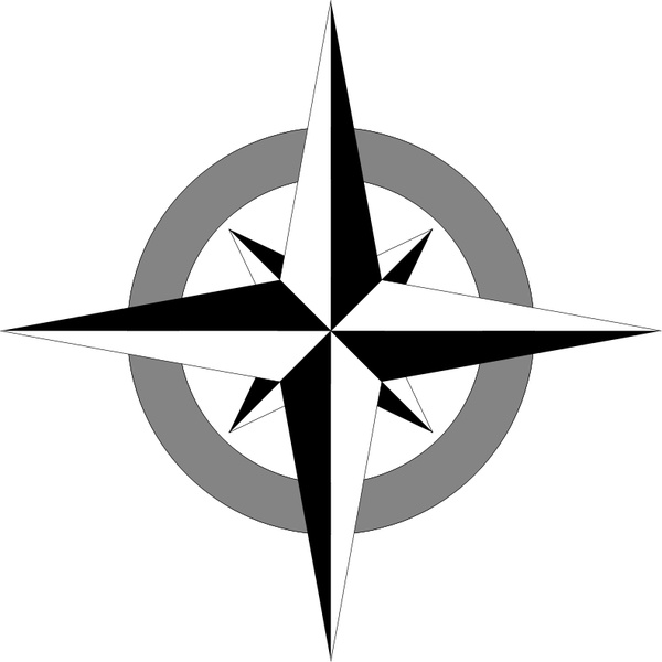 600x600 Compass Rose Free Vector In Open Office Drawing Svg ( .svg