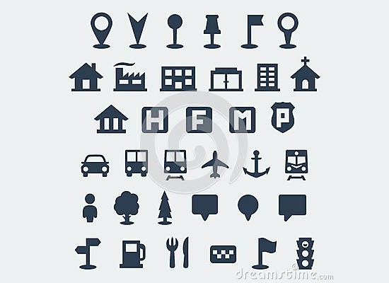 550x400 Free Vector Map Icons For Map Makers Free Amp Premium Templates