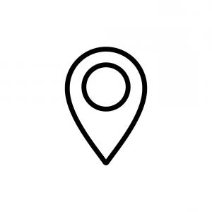 300x300 Thin Line Google Map Pin Point Location Icon Vector Shopatcloth
