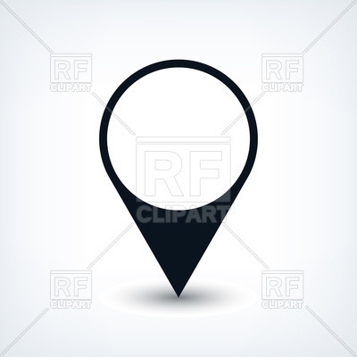 400x400 Simple Black Round Map Marker Vector Image Vector Artwork Of