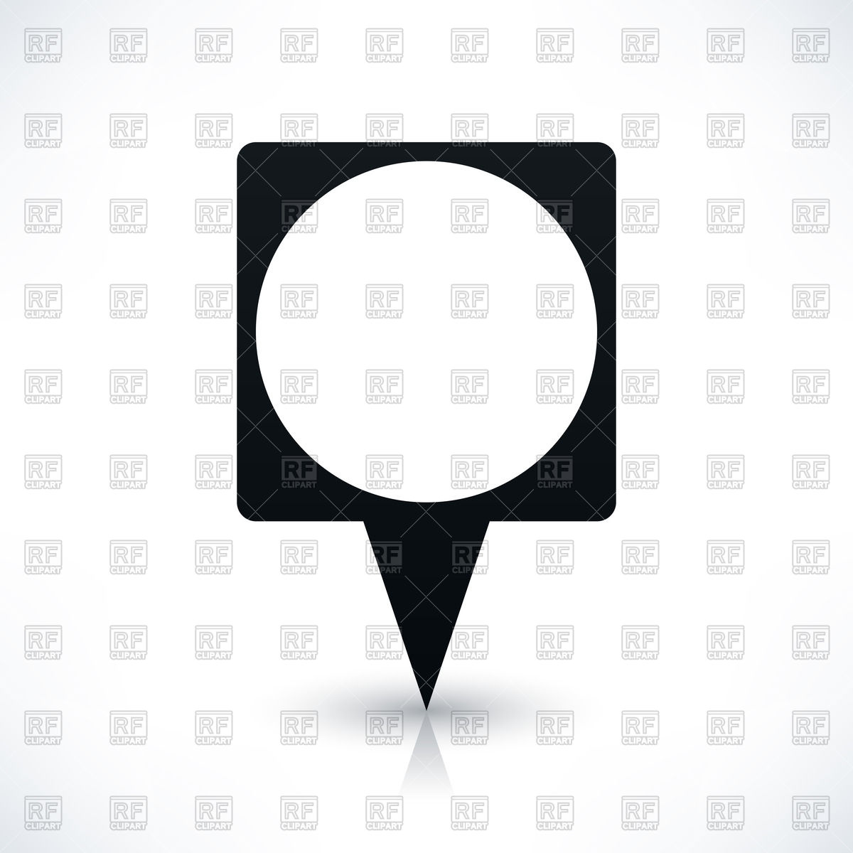 1200x1200 Blank Simple Square Map Marker Vector Image Vector Artwork Of