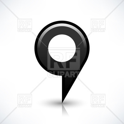400x400 Dark Gray Simple Round Map Marker Vector Image Vector Artwork Of