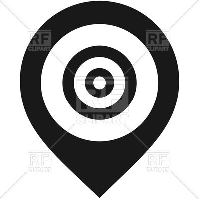 400x400 Map Pin Icon On White Background Vector Image Vector Artwork Of