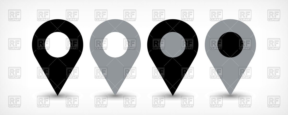 1200x480 Map Pin Sign Location Icon Vector Image Vector Artwork Of Icons