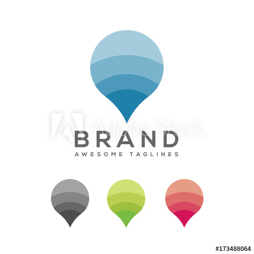 500x500 Map Pointer Pin Icon Vector Filled Flat Sign Solid Colorful Pin