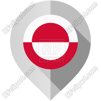 400x400 Marker With Greenland Flag Map Pin Icon Vector Image Vector