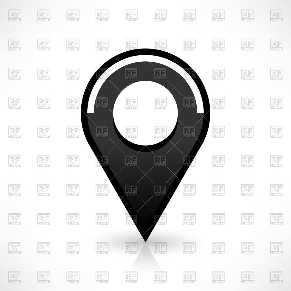 1200x1200 Round Glossy Map Pin Icon Vector Image Vector Artwork Of Design