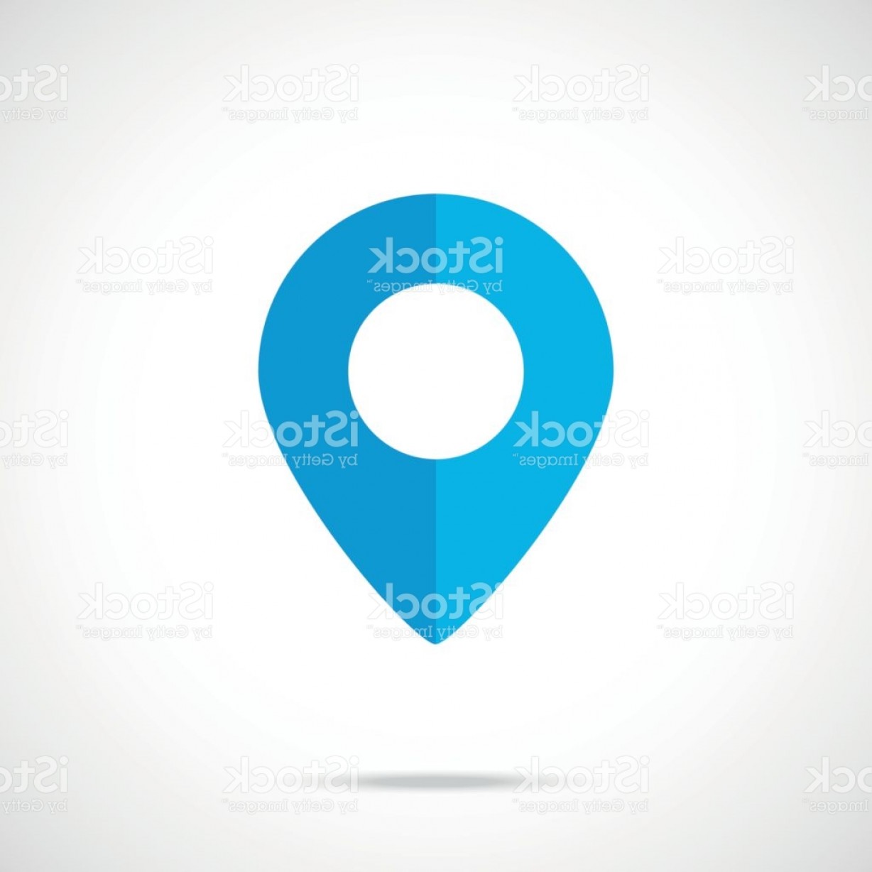 1228x1228 Vector Blue Map Pointer Map Pin Icon Modern Flat Design Vector