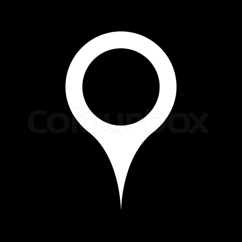 800x800 Vector Map Pin Icon. Map Pin Icon Symbol For Address. Flat Map Pin