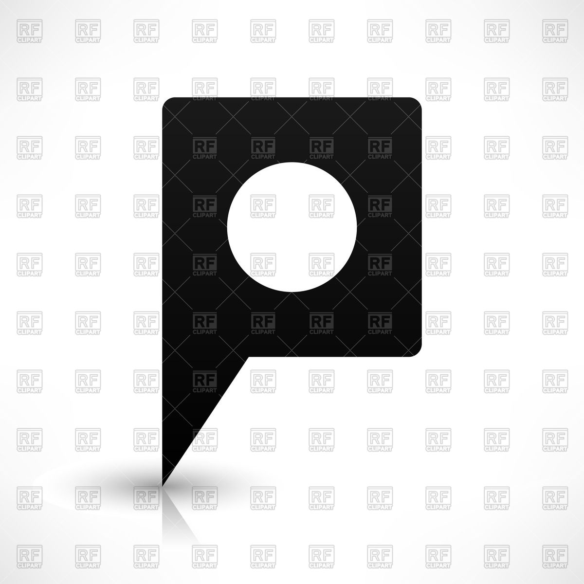 1200x1200 Flat Square Map Pin Vector Image Vector Artwork Of Icons And