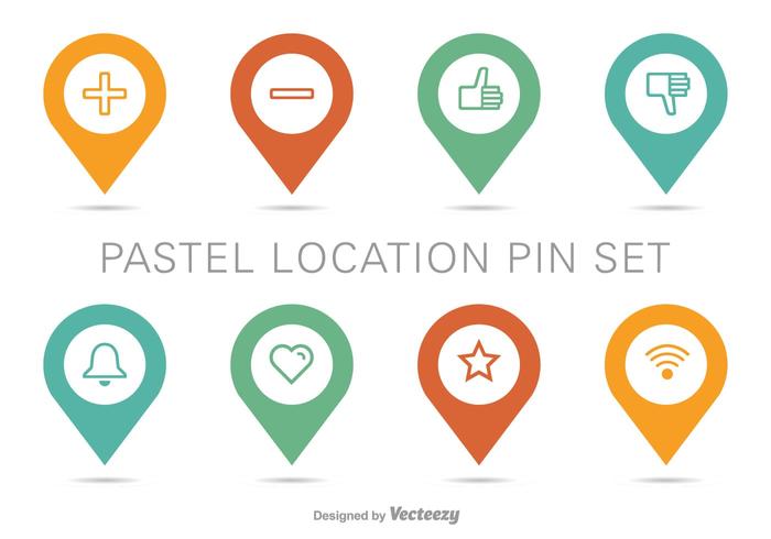 700x490 Location Map Pin Vector Set