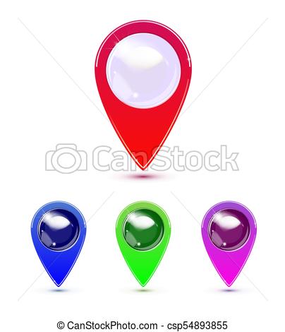 404x470 Map Marker, Map Pin Vector. Map Markers With Circles With Blank