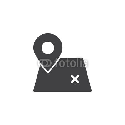 400x400 Map Pin Vector Icon. Filled Flat Sign For Mobile Concept And Web