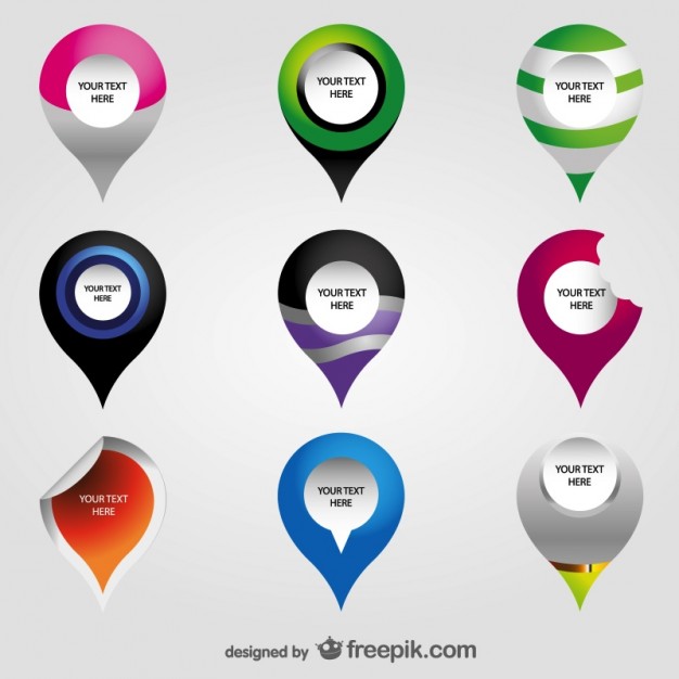 626x626 Pin Maps Collection Vector Free Download