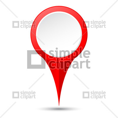 400x400 Red Map Pin Vector Image
