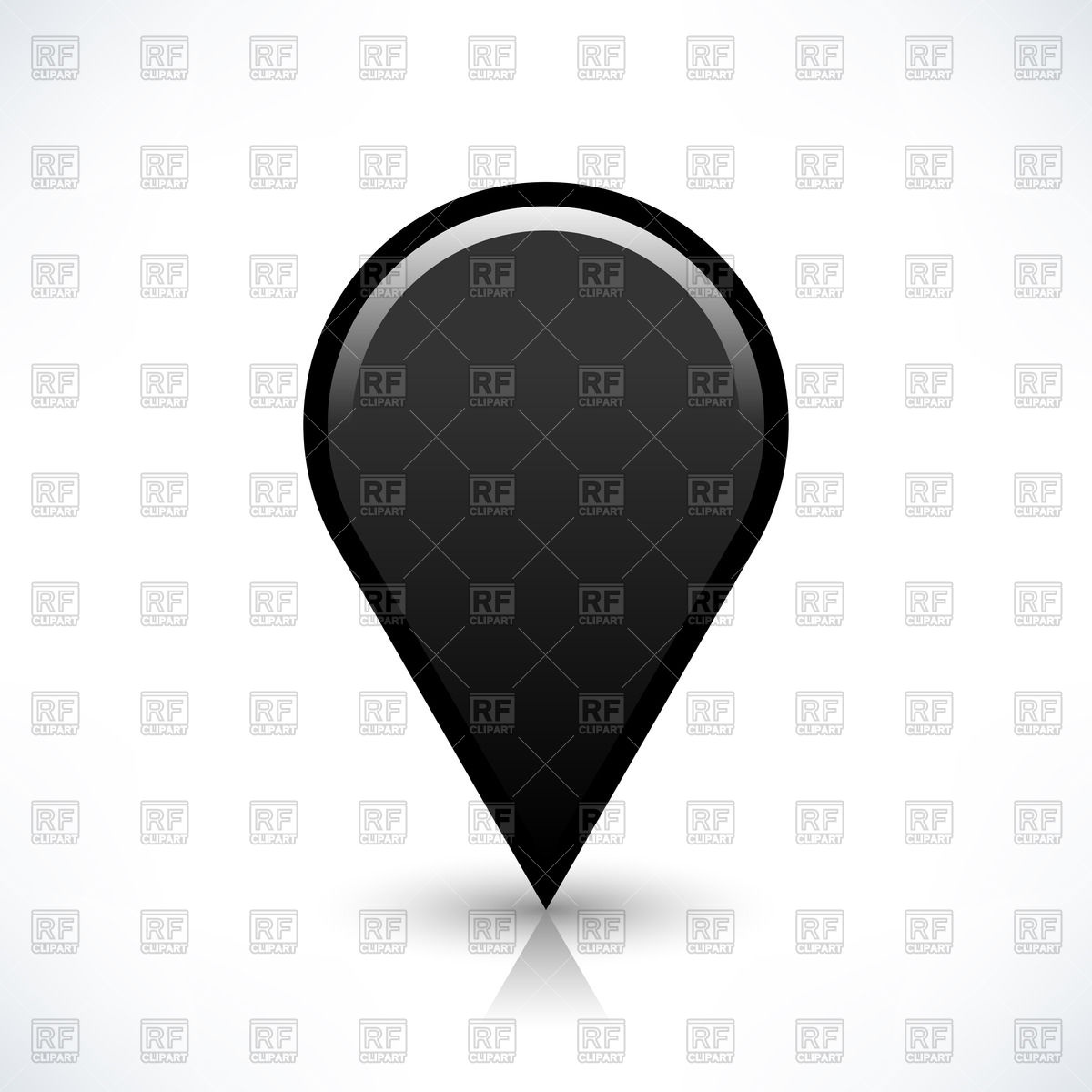 1200x1200 Drop Shaped Black Map Pin Vector Image Vector Artwork Of Signs
