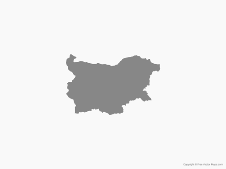 460x345 Vector Map Of Bulgaria
