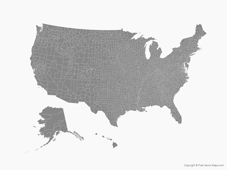 460x345 Vector Maps Of United States Of America Free Vector Maps
