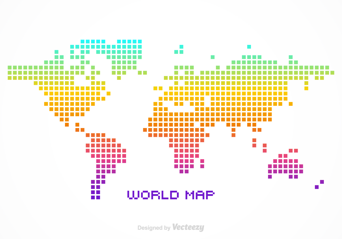 1400x980 World Map Pixel Free Vector Art