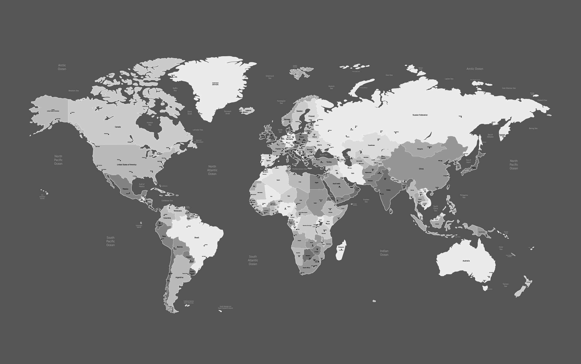 2352x1476 World Map Vector Art