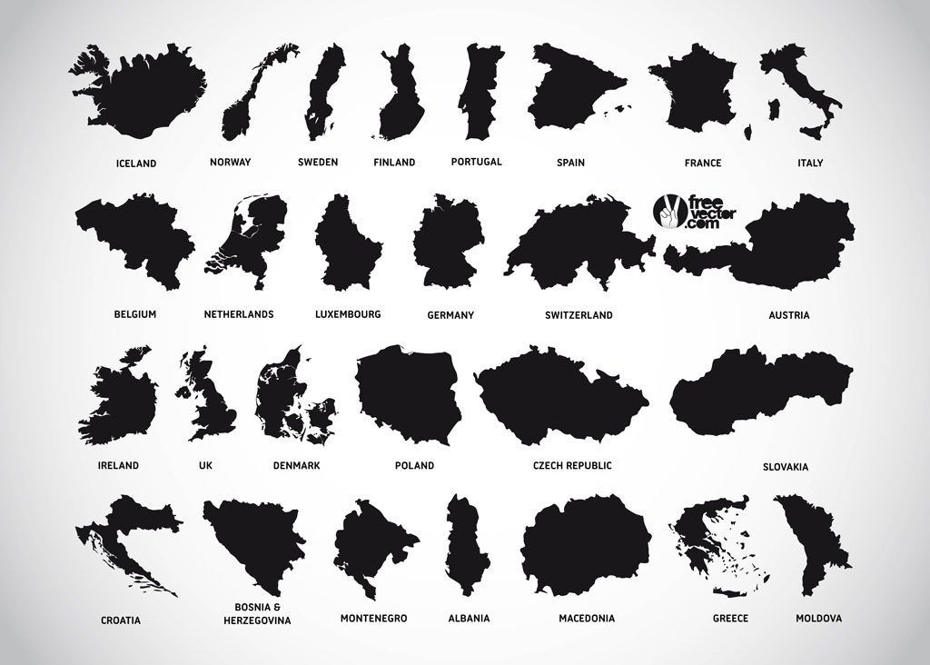 1024x732 Europe Maps Vector Art Amp Graphics