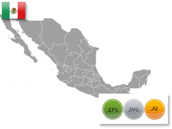 340x255 Mx Mexico Estado Map Vector