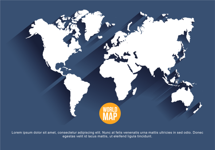 700x490 Navy Blue Mapa Mundi Vector Illustration