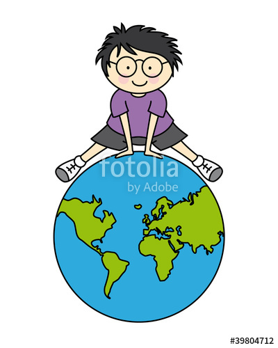 400x500 Pegatina Habitacion Con Mapa Mundi Stock Image And