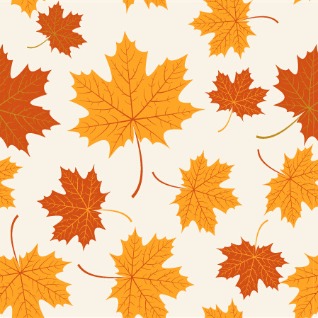 449x449 Autumn Maple Leaves Vectors Seamless Pattern Free Vector In