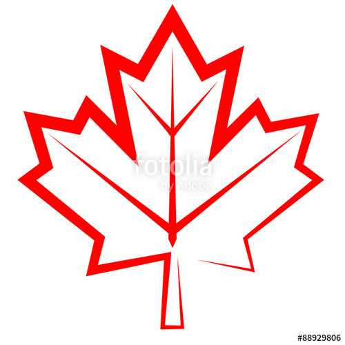 500x500 Red Maple Leaf Line Art Stock Image And Royalty Free Vector Files