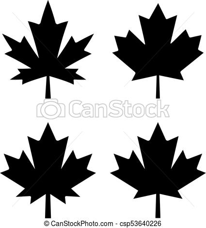 425x470 Maple Leaf Vector Icons Set.