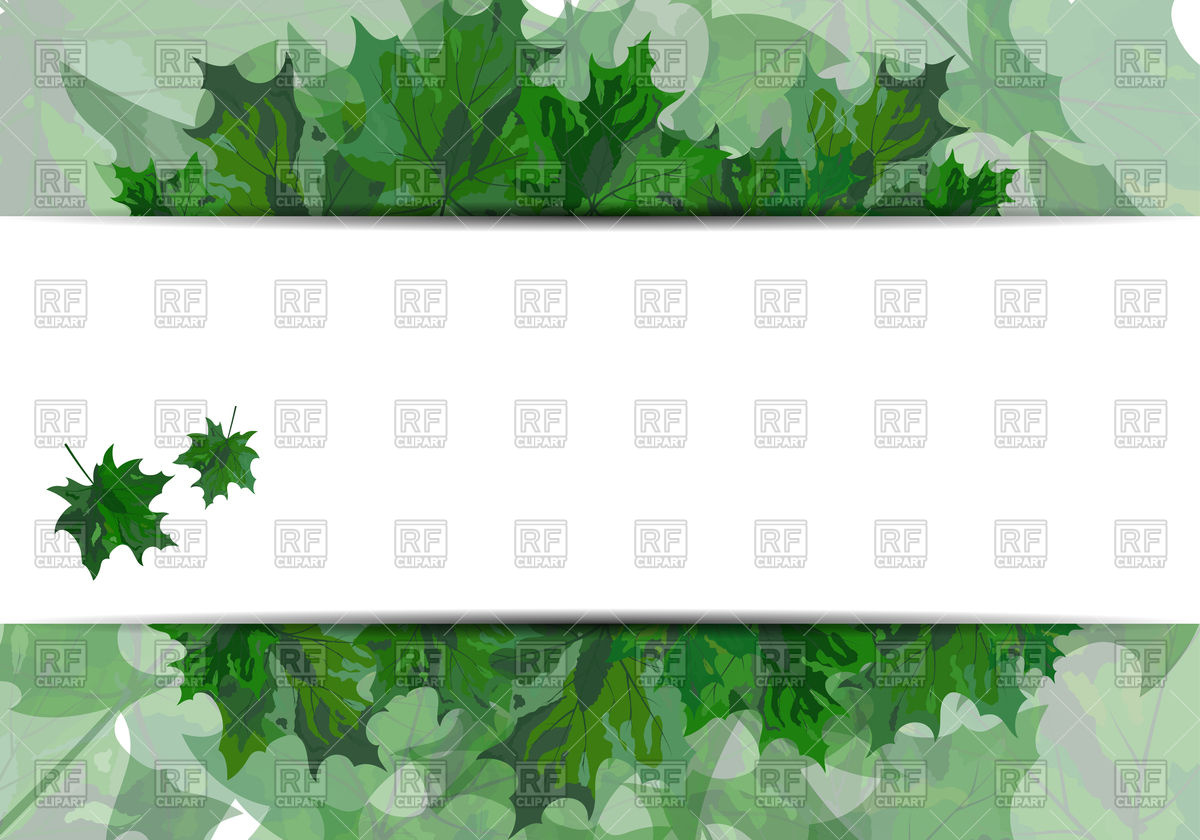 1200x840 Summer Maple Leaves With Banner Vector Image Vector Artwork Of