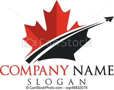 450x356 Canada Travel Logo Design. Maple Leaf Vector Logo Design.