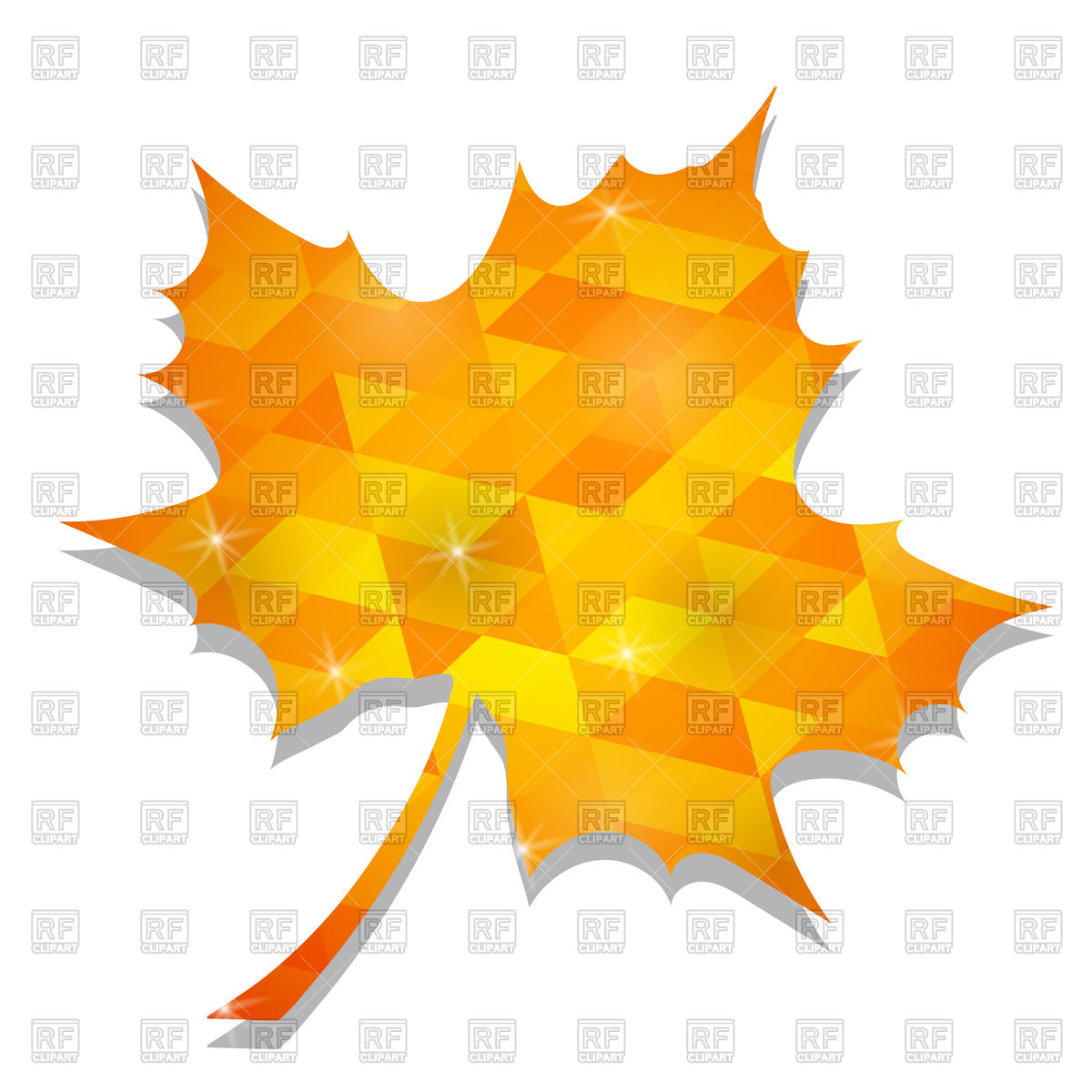 1200x1200 Polygonal Yellow Maple Leaf Vector Image Vector Artwork Of