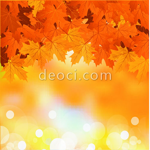 500x500 Vector Golden Background Scenery Maple Advertising Design Template