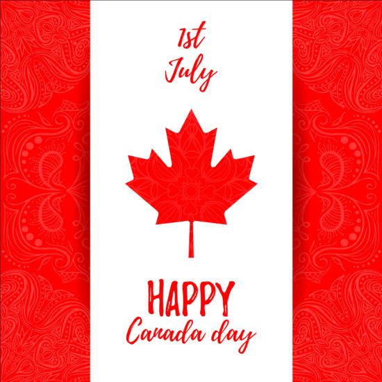 550x550 Canada Day Background With Maple Leaf Vector 02 Free Download