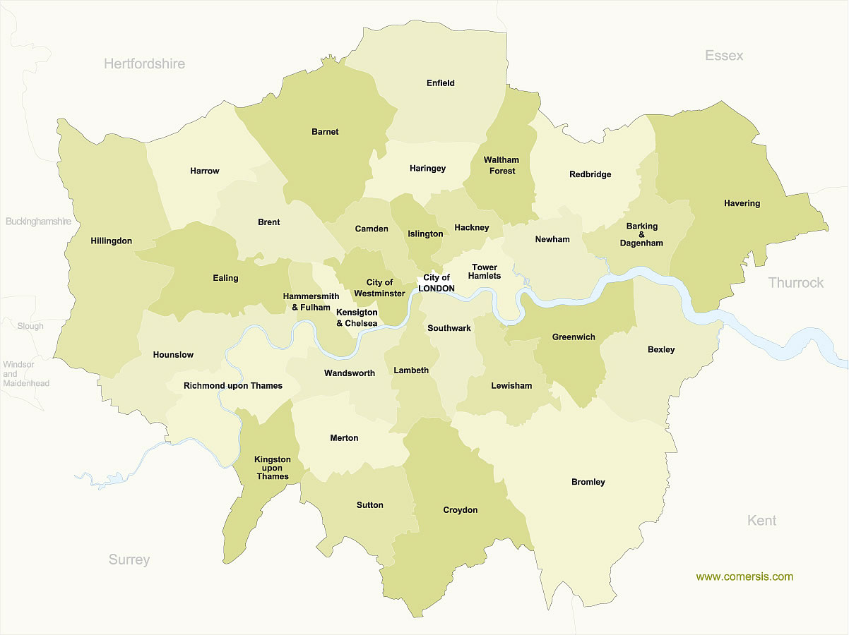 1202x900 Free Map Of Greater London Boroughs With Names