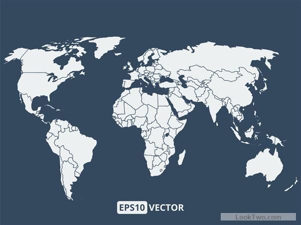 600x450 Simple World Map Vectors Graphcs 02 Free Vector Download Free