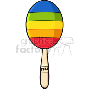 300x300 Royalty Free Colorful Mexican Maracas Vector Illustration Isolated