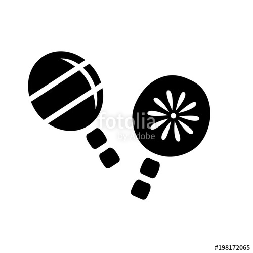 500x500 Maracas Vector Icon Stock Image And Royalty Free Vector Files On