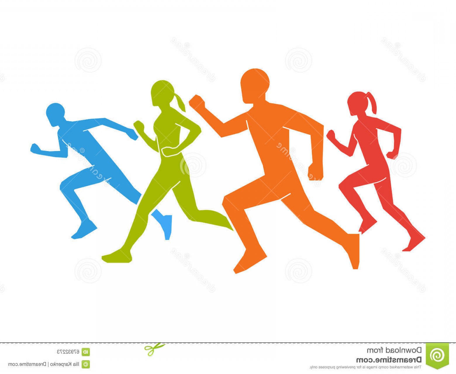 1560x1278 Stock Illustration Colored Silhouettes Runners Vector Running