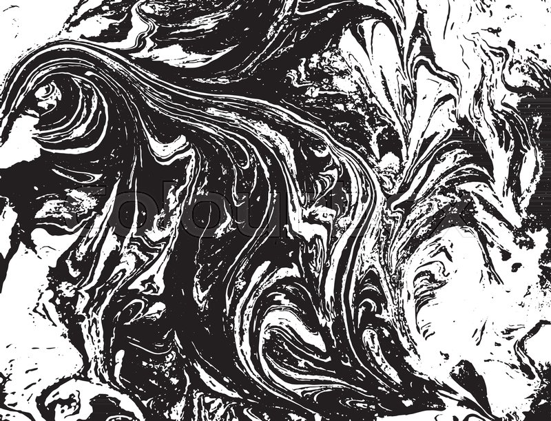 800x611 Black And White Liquid Texture. Watercolor Hand Drawn Marbling